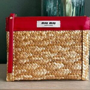MIU MIU Parfums Wicker Wristlet/Clutch NIP